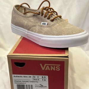 Vans Authentic Slim Classic (Washed Canvas) Cream